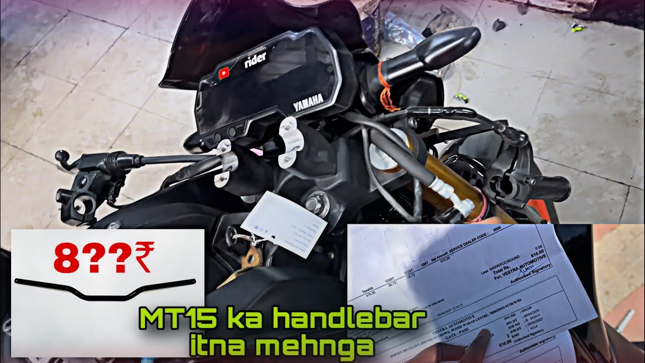 MT15 Bike ka Handlebar itna Mehnga 😱 ​⁠@bikerdinesh24 #yamaha