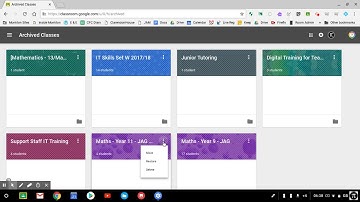 Archiving and Creating Classes in Google Classroom 2018