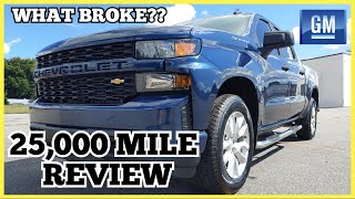 WHAT BROKE?? 25,000 Mile Review | Chevrolet Silverado 2.7L Turbo Custom 4x4