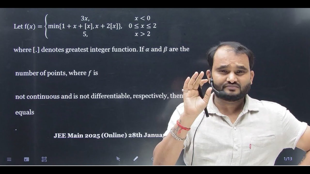 Limits, Continuity & Differentiability | All JEE Mains 2025 Jan PYQs ...