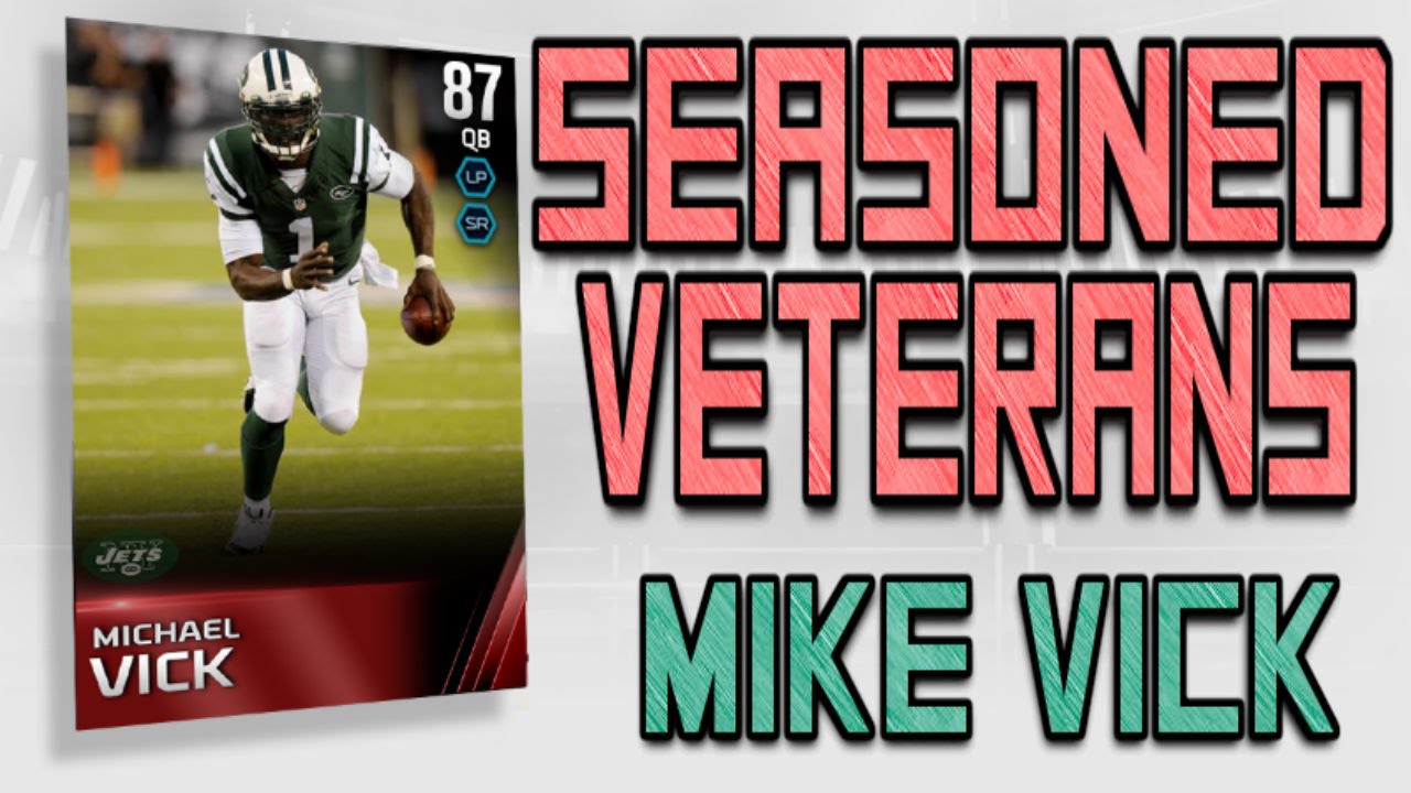 MUT15 New Elite Seasoned Veterans 87 Mike Vick, 93 Reggie Wayne