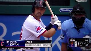 Cleveland Guardians OF Steven Kwan hits 2nd home run of game vs. Baltimore Orioles, 7/24/25