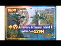 Adventure In Heaven Island 1 | BGMI WOW Mode 😱 | Hard Parkour Map 🔥 | WOW Code 52144