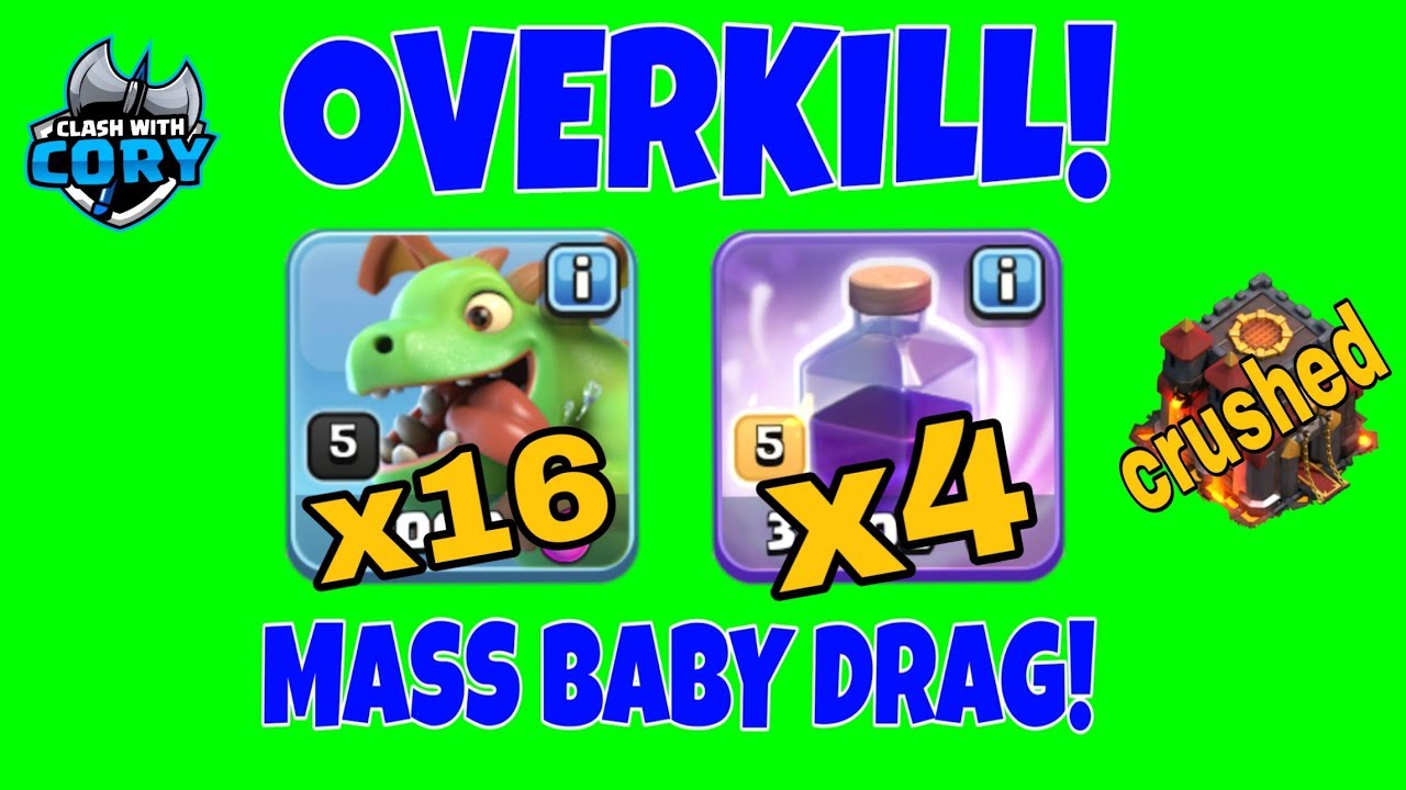 🔥SICK TH10 ATTACK🔥 MASS BABY DRAGONS 4 RAGES! | COC | CLASH OF CLANS