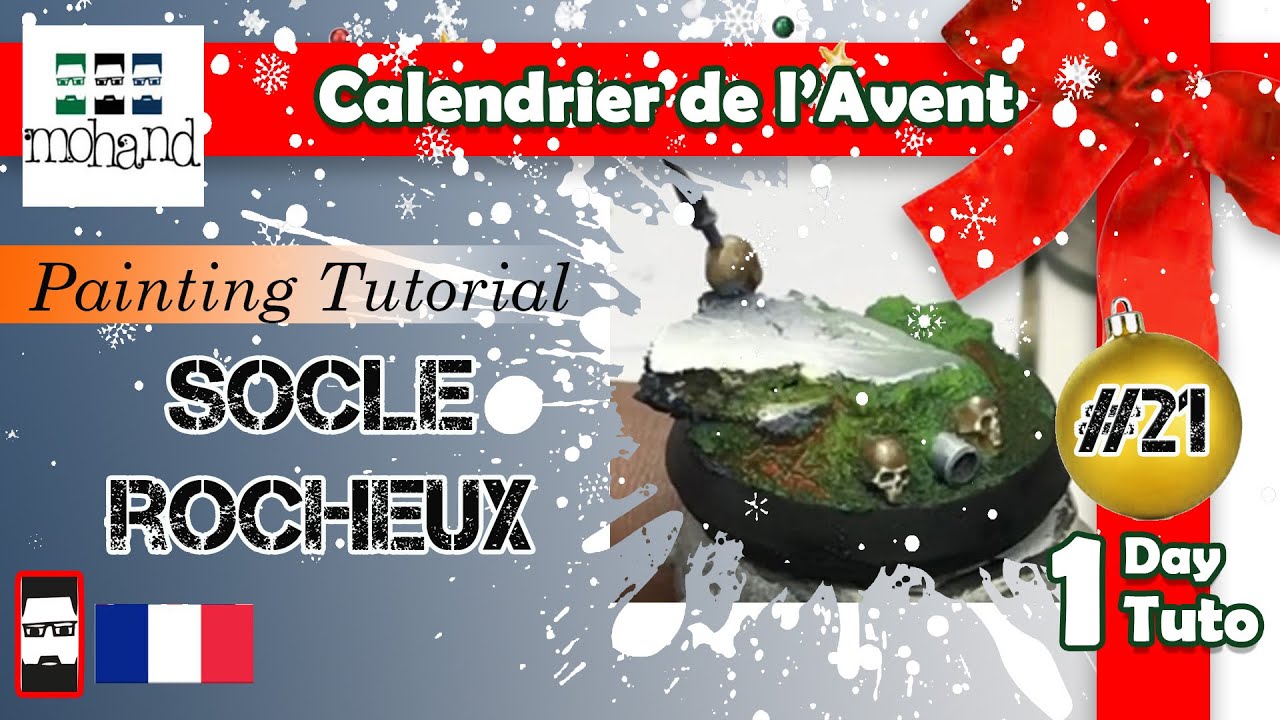 Calendrier de l'avent #21 : Peindre un socle rocheux - Tutoriel de