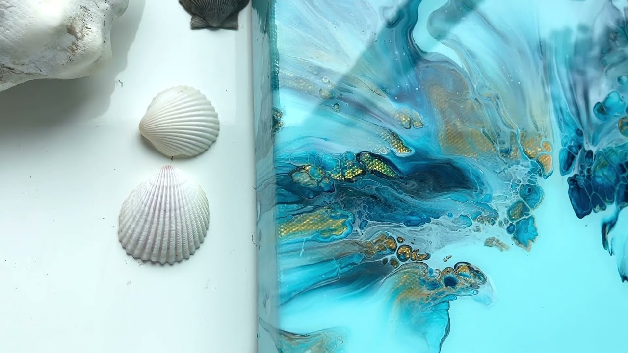 Dutch pour tips with leftover paint. Easy color combo. Acrylic pouring, Fluid art, pouring Art