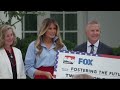 Donald and Melania Trump make an announcement on ‘Fostering the Future’ program