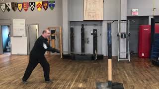 Solo Training - March 2020 - Sword - Custs and Thrusts at the Pell