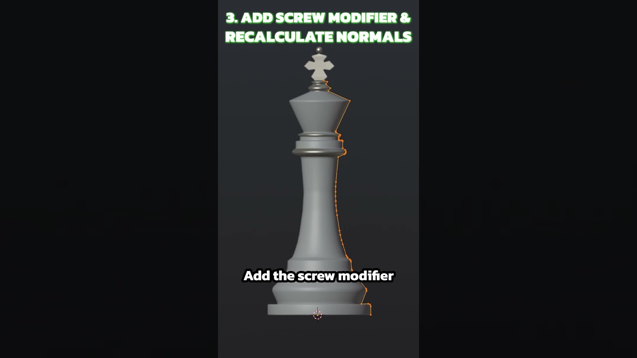 Model a Chess Piece in 30 Seconds! ♟️ Blender Trick