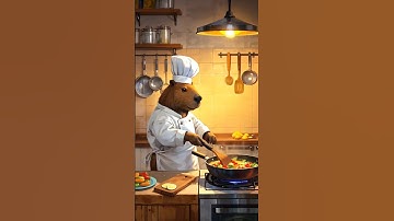 MasterChef? No, It’s CapyChef! 🐾👨‍🍳 #capybara #funnyanimals #cooking
