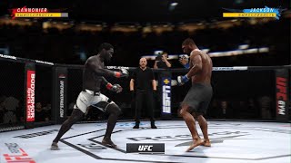 UFC4 PS5 Квинтон Рэмпэйдж Джексон против Джареда Каннонира на опыте забрал коленьщика