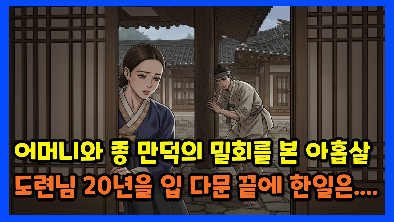 상전 마님 어머니와 종의 밀회, 이를 목격한 어린 도련님이 20년 후 한 일 ㅣ 조선시대 ㅣ 야담 ㅣ 민담 ㅣ #오디오북 #옛날이야기 #설화 #조선야담 #재미있는이야기 #감동실화