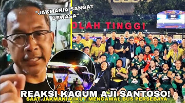 REAKSI KAGUM AJI SANTOSO! Melihat Sambutan Meriah Jakmania Kepada Pemain Persebaya Saat Vs Arema Fc
