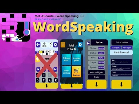 Test WordSpeaking : Accessible iOS Et Android Jeux De Mots Croisés Accessible Aux Personnes Aveugles