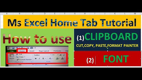 How to Use Home Tab All Features in MS Excel| Use Clipboard cut copy paste | use Font in MS Excel||