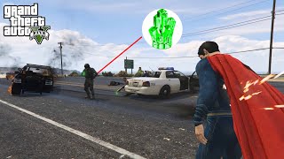 GTA 5 - Cops shooting Kryptonite bullets at Superman