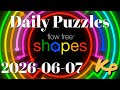 Flow Free Shapes - Daily Puzzles - 2026-06-07 - June 7th 2026