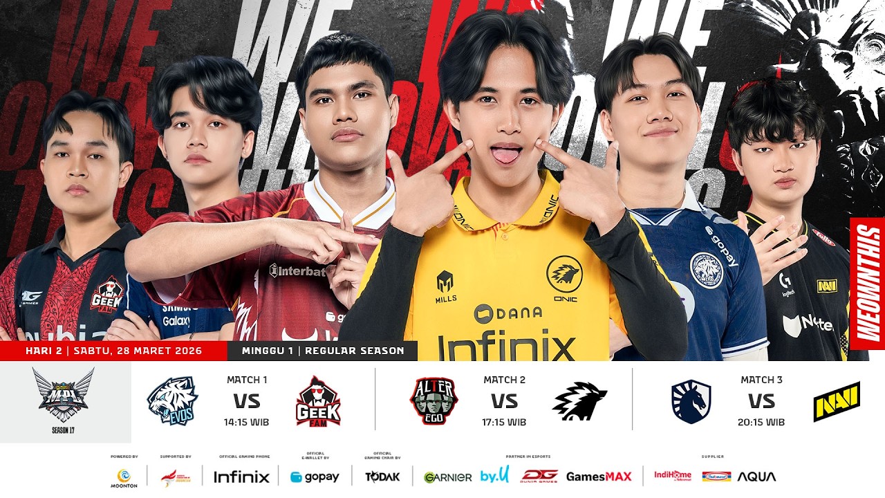 🔴 LIVE | MPL ID S17 | Regular Season Hari 2 Minggu 1 | Bahasa Indonesia