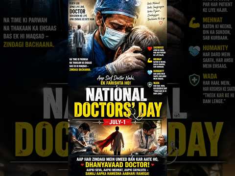 National Doctors' Day 2026 ❤️ | जब दुनिया सोती है, तब डॉक्टर ज़िंदगी बचाते हैं! 🩺🙏 #shorts #doctor