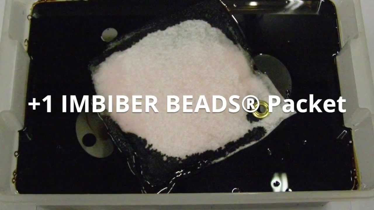 Crude Oil aBsorption Test With IMBIBER BEADS® YouTube