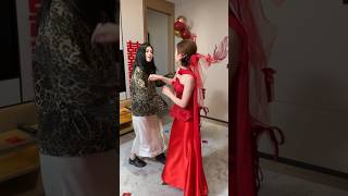 Happy Bride, Happier Family ❤️Mother-in-Law’s Joy Says It All 😄Red Dress Wedding Magic ✨