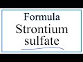 Strontium and Sulfate Compounds