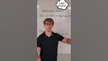ADDING and SUBTRACTING POLYNOMIALS made EASY #math #maths #highschoolmath #algebra #exam