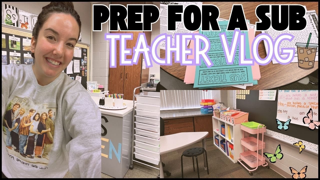 TEACHER VLOG | prep for a sub with me - YouTube