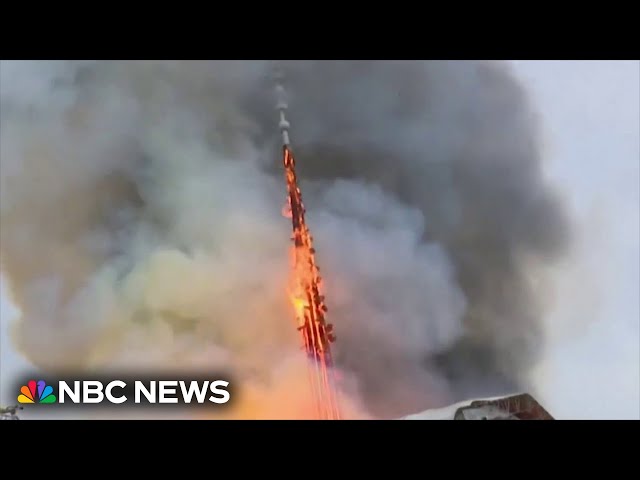 Fire destroys iconic 400-year-old building in Copenhagen