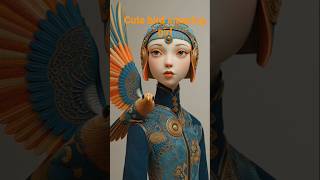 cute bird amazing girl। #birds #bird video #amazing girl #shorts #short video