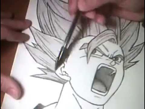 AG #24 - DBZ Goku SSJ3 - [Lapis de cor] - Speed Painting 