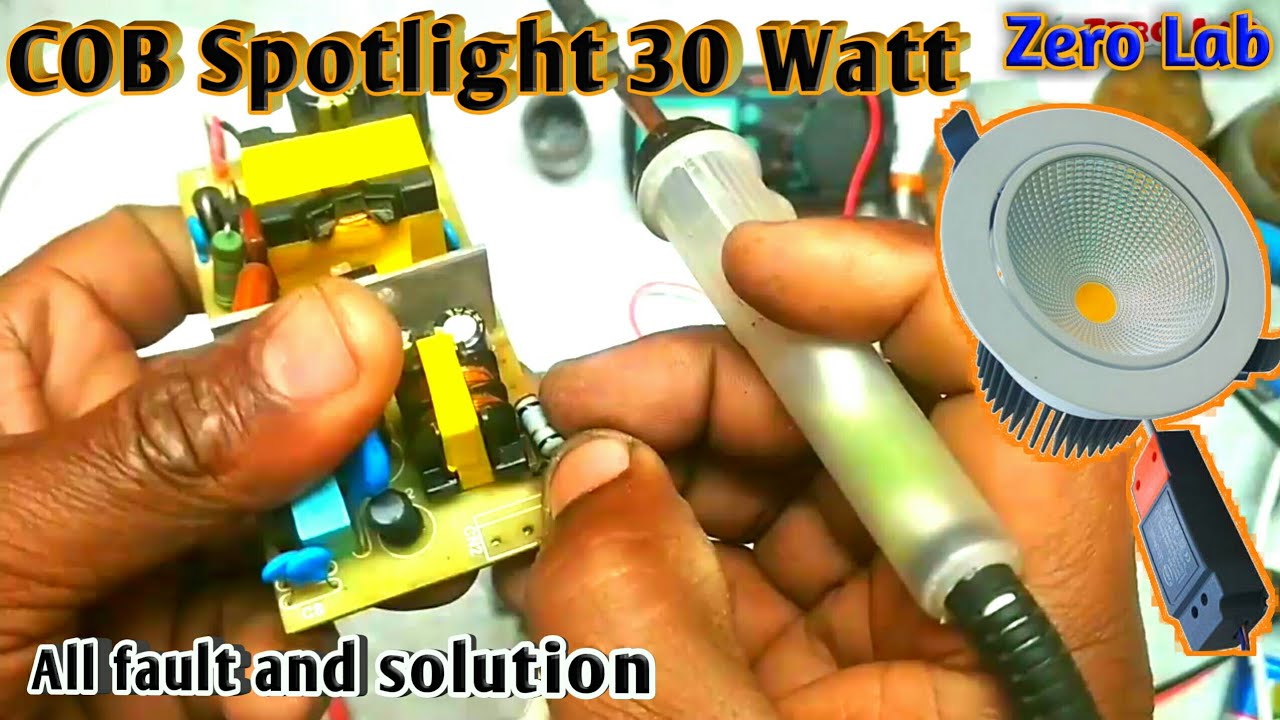 Led Driver Circuit Repair / COB Led Spot Light Repair - YouTube