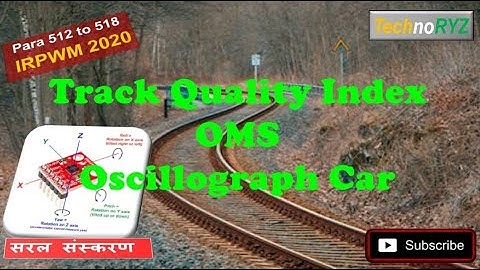 Track Quality Index, OMS & Oscillograph Car (Chapter 5- Part:- 3)