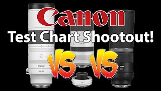 RF 200-800 Vs 800 f/11 Vs 100-500 With 1.4x TC Test Chart Comparison using Canon R7
