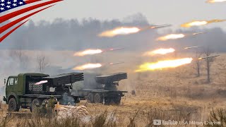 Massive Firing the Eastern NATO Members' 122 mm Multiple Rocket Launchers - Live-Fire Exercises