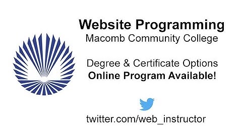 IT Website Programming - Macomb Community College