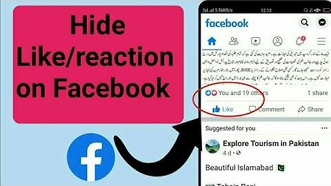 How to hide like reaction on facebook post