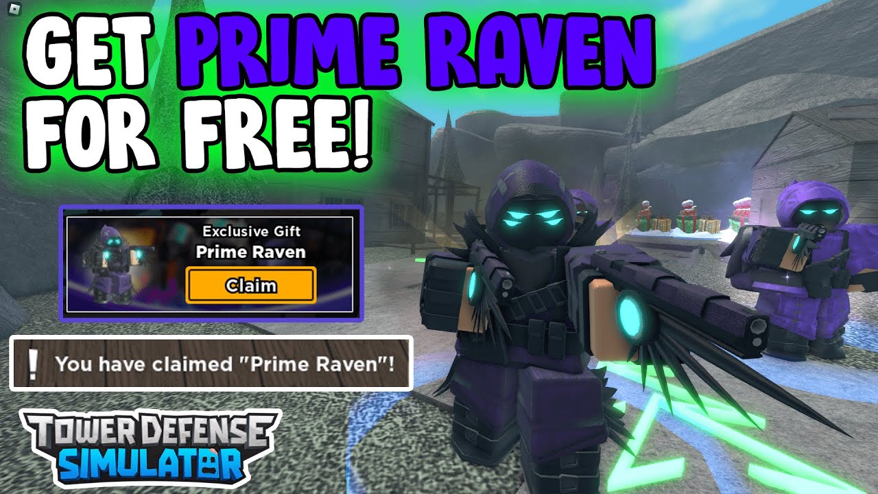 HOW TO GET PRIME RAVEN SKIN FOR FREE - Tower Defense Simulator