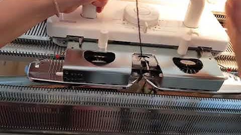 Machine Knitting - Using the Holding Position to Make a Slit