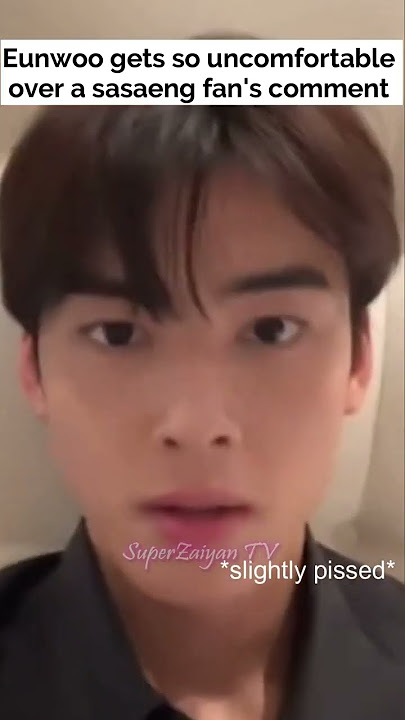 Eunwoo gets uncomfortable over a fan's comment on vlive #chaeunwoo #kpop #vlive #sasaeng #shorts