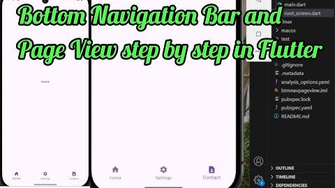 How to create Nav Bar & Page View in flutter? Implement Bottom Navigation & PageView together easily