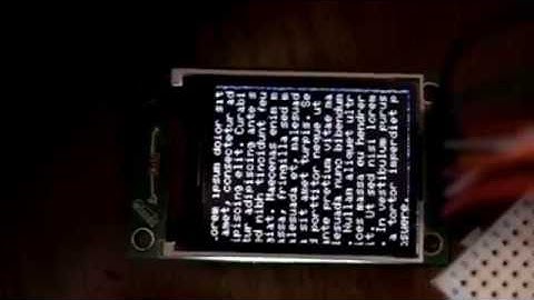 ESP32 MicroPython + ST7735 TFT LCD