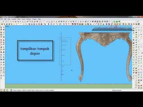 DASAR membuat MEJA  KLASIK SKETCHUP  mp4 YouTube