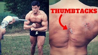THUMBTACK POTATO GUN VS HUMAN FLESH | Bodybuilder VS Crazy Potato Cannon Challenge Fail