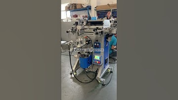 Semi automatic screen printing machine for bottles, cups, tubes, etc. #screenprint #screenprinting