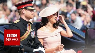 Royals join Queen at birthday parade - BBC News
