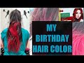 Red hair colour at home/ birthday hair colour