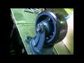 重荷重用鋳物キャスター自在の外観　幅広ゴム車輪　中部産業㈱　名古屋市