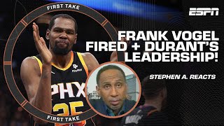 YOU WEREN'T THE FIRST CHOICE - Stephen A. Smith didn't HOLD BACK on KD \& Frank Vogel 👀 | First Take