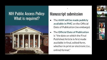 NIH Public Access Policy presentation recording